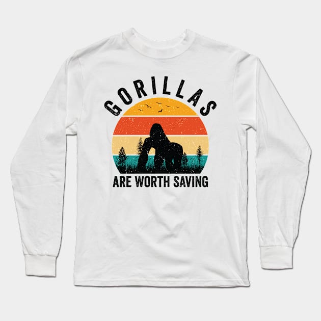 World Wildlife Day Gorilla Wildlife Animal Conservation Long Sleeve T-Shirt by Tom´s TeeStore